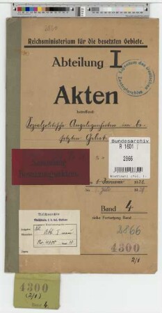 Sozialpolitische Angelegenheiten im besetzten Gebiet: Bd. 4