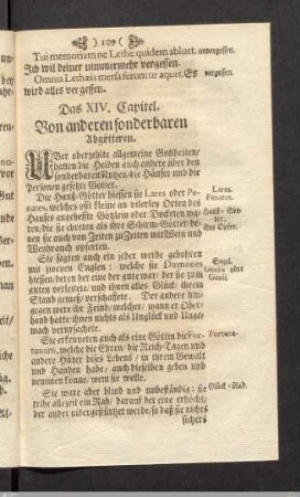Das XIV. Capitel. Von anderen sonderbaren Abgötteren.