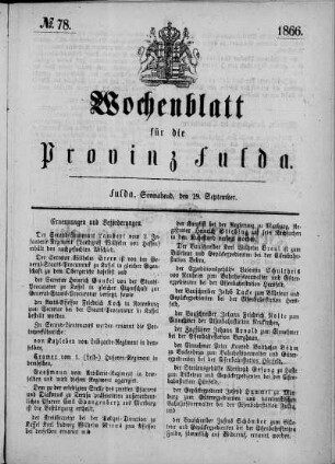 Nr. 78, Ausgabe vom 29. September 1866