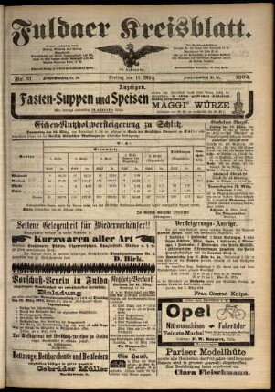 Zweite Ausgabe vom Freitag, den 11. März 1904.