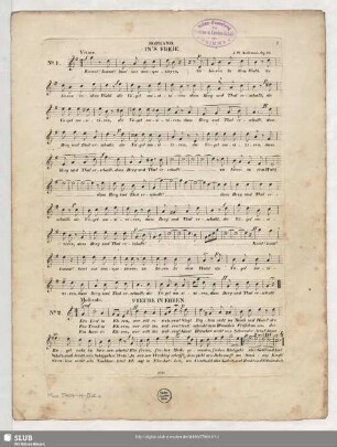 No. 2 Freude in Ehren: Ein Lied in Ehren