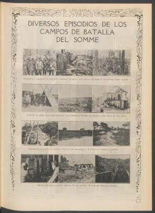 Diversos episodios de los campos de batalla del Somme - [Fotografías]