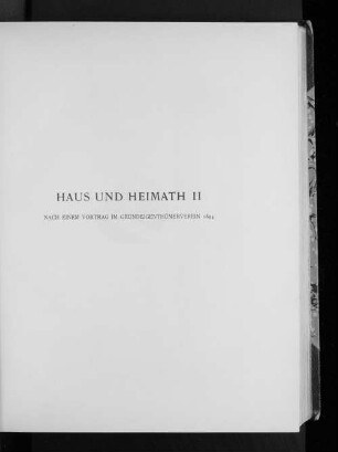 Haus und Heimat II