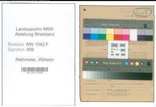 Entnazifizierung Wilhelm Rethmeier , geb. 08.10.1905 (Zollbeamter)