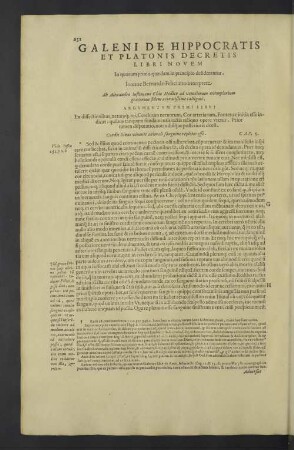 Galeni de Hippocratis et Platonis decretis
