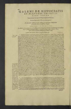 Galeni de Hippocratis et Platonis decretis