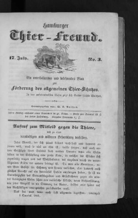 Hamburger Thier-Freund. No.3