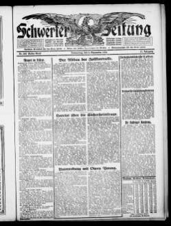 Schwerter Zeitung : Heimatblatt für die Stadt Schwerte und die Ämter Westhofen und Ergste : einzige in Schwerte gedruckte Zeitung