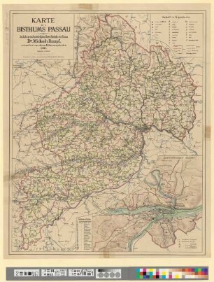 Karte des Bistums Passau