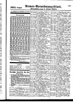1655. Ausgabe. Donnerstag, 4. Oktober 1917