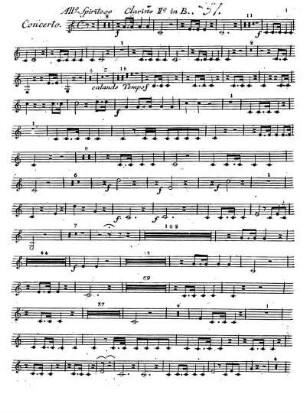 Concerto Allº Spiritoso Clarino IIº in B.