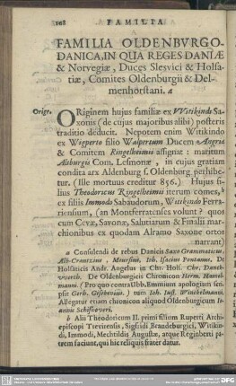 Familia Oldenburgo-Danica, In Qua Reges Daniae & Norvegiae, Duces Slesvici & Holsatiae, Comites Oldenburgii & Delmenhorstani