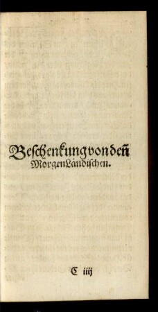 Beschenkung von denn Morgenländischen.