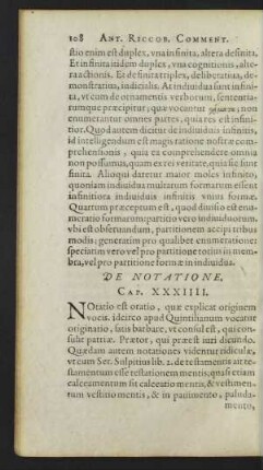 De Notatione. Cap. XXXIIII.