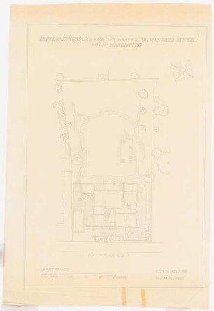 Garten Dr. Manfred Dunkel, Köln: Bepflanzungsplan 1:100