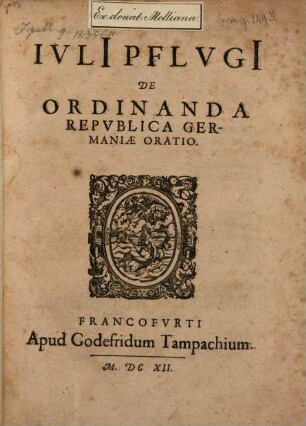De ordinanda republica Germaniae oratio