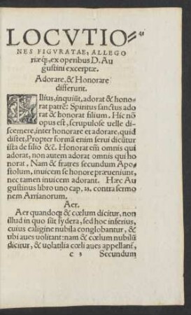 Locutiones Figuratae, Allegoriaeque, ex operibus D. Augustini excerptae.
