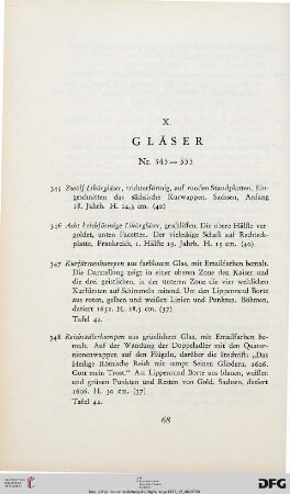 X. Gläser (Nr. 345-355)