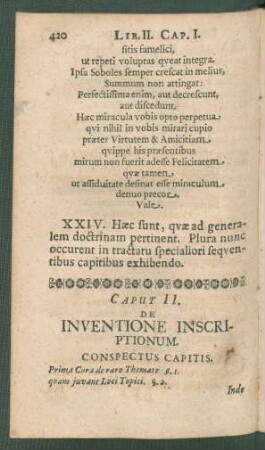 Caput II. De Inventione Inscriptionum.