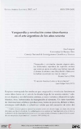 I. Política - Arte - Revolución
