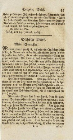 Sechster Brief.
