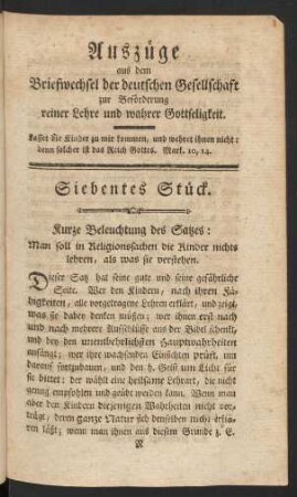 Siebentes Stück