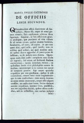 Marci Tullii Ciceronis De Officiis Liber Secundus