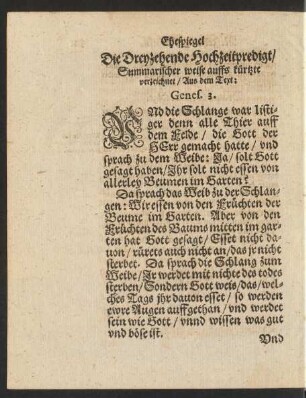 Die Dreyzehende Hochzeitpredigt/ ...