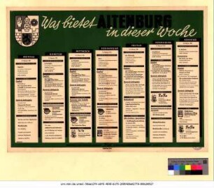 Originaltitel: Was bietet Altenburg in dieser Woche 12. Februar bis 18. Februar 1951