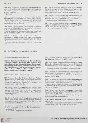 III. Landeskunde. Kunststätten