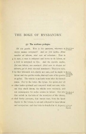 The book of husbandry by Master Anthony Fitzherbert : Reprinted from the edition of 1534 and edited with an introduction, notes, and glossarial index by the rev. Walter W. Skeat