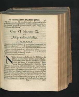 Membr. IX. De Disciplina Ecclesiastica.