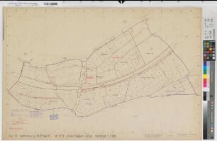 Burbach (Burbach), Flurbereinigung Burbach, Zuteilungskarte (n.d.Neumessung) Flur12