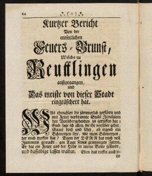 44-52, Kurtzer Bericht