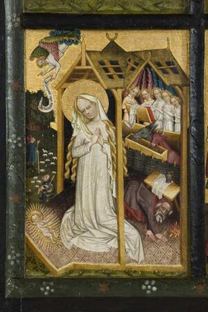 Rauschenberger Altar — Linker Altarflügel - Szenen aus dem Marienleben — Die Geburt Christi