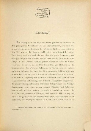 Die geologischen Verhältnisse von Hernstein in Niederösterreich und der weiteren Umgebung