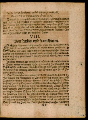 VIII. Von seuchen und kranckheiten.