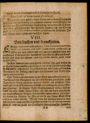 VIII. Von seuchen und kranckheiten.