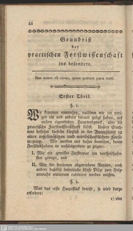 Grundriß der practischen Forstwissenschaft ins besondere