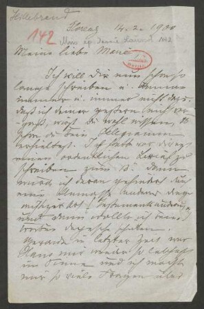 Brief an Marie von Bülow : 14.02.1900