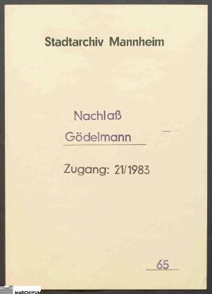 Emil Gödelmann an Ehepaar Gödelmann mit Rechtfertigung seines Verhaltens im III. Reich