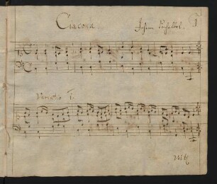 Ciaccone; Tasteninstrument; C-Dur; P 38