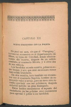 Capítulo XII : Nuevo encuentro con la policía