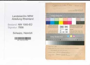 Entnazifizierung Heinrich Schwarz, geb. 12.07.1912 (Steuerassisstent)