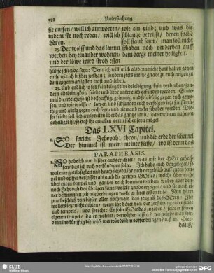 Das LXVI Capitel