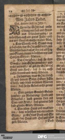 Neu-Jahrs-Lieder