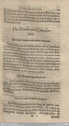 De Divisione Circulorum.