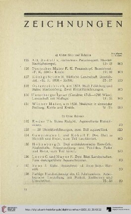 Zeichnungen (Nr. 125-142)
