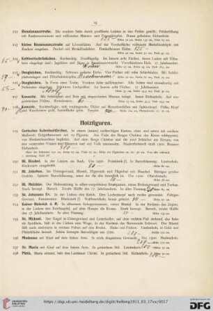 Holzfiguren (Nr. 229-244)