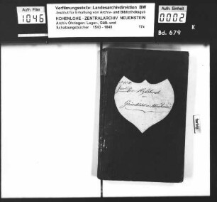 Meßbuch über Grünbühl und Wüchern.